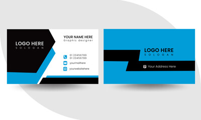 professional modern unique Business card design.Double sided Business card design templet