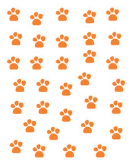 Illustration with dog paws pattern for wallpaper