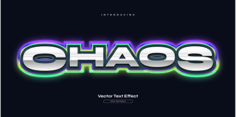 Editable Game Text Style with Glowing Green and Purple Neon Effect. E-sport Text Effect