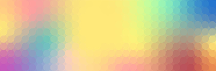 Vector abstract background with polygonal grid gradient. Blurred bright illustration for backdrop. Long horizontal banner.