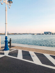 Obraz premium Nature splendor at the sea port a harmony of land and ocean