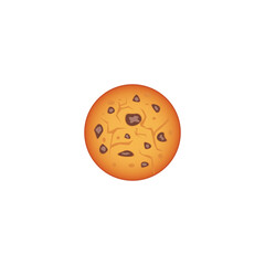 Cookie vector illustration, cookie flat icon