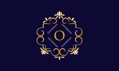 Elegant monogram design template with initial letter O. Luxury elegant ornament logo for restaurant, boutique, hotel, fashion, business.