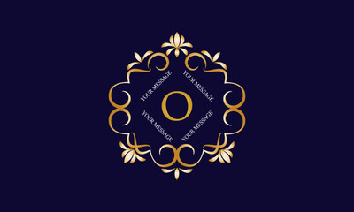 Elegant monogram design template with initial letter O. Luxury elegant ornament logo for restaurant, boutique, hotel, fashion, business.