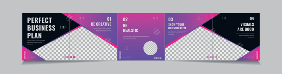 Social Media Carousel Post, Instagram Carousel Template, Microblog carousel template for social media post.  © Ma Graphive