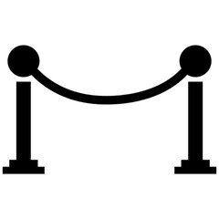 barrier rope vector, icon, symbol, logo, clipart, isolated. vector illustration. vector illustration isolated on white background.