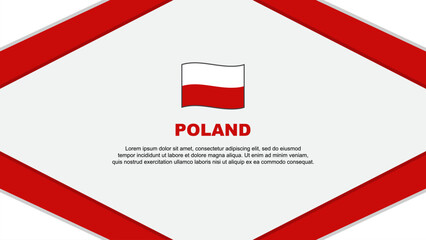 Poland Flag Abstract Background Design Template. Poland Independence Day Banner Cartoon Vector Illustration. Poland Template
