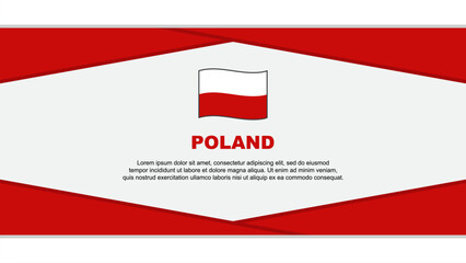 Poland Flag Abstract Background Design Template. Poland Independence Day Banner Cartoon Vector Illustration. Poland Vector