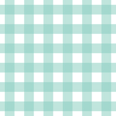 Seamless Pastel mint Gingham Check Pattern.Stripes crossed horizontal and vertical lines.Seamless checkered pattern	