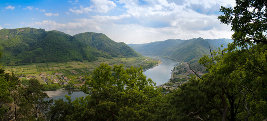 Wachaupanorma Donautal bei Spitz