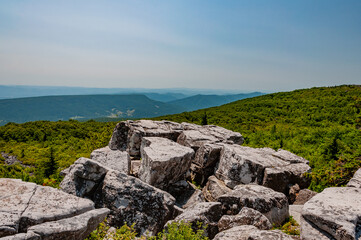 The Hazy View from Bear Rocks, West Virginia USA, West Virginia