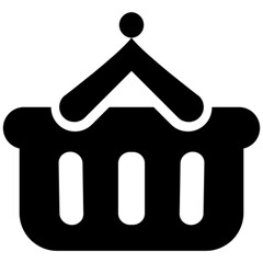 shopping basket vector icon symbol logo clipart isolated. vector illustration. vector illustration isolated on white background.