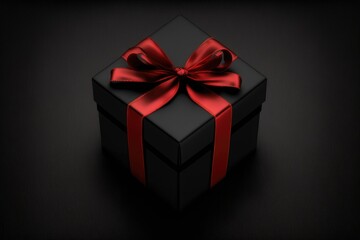 Fototapeta premium gift box with ribbon generative ai
