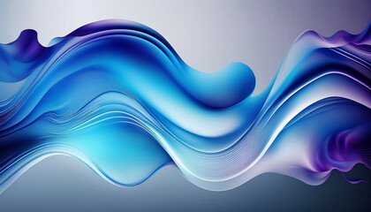 Plakat Electric Blue Wave A Dynamic Background for Your Designs, Generative AI