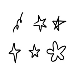 Hand Drawn Doodle Stars Icon