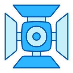 Stage spotlight - icon, illustration on white background, similar style