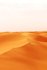 Sand dunes desert Background - Beautiful Arabian desert