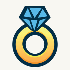 diamond ring vector.Engagement diamond ring.