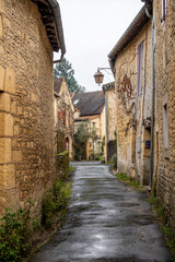Fototapeta na wymiar Saint leon sur Vezere is old medieval town, Perigord Noir in Dordogne, France.