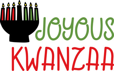 Joyous Kwanzaa. Holidays lettering. Modern brush calligraphy. t-shirt design.