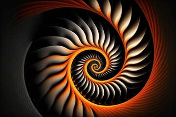 Spiral fractal art background for creative design