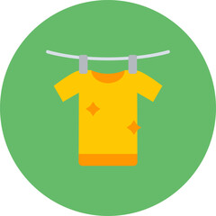 Drying Multicolor Circle Flat Icon