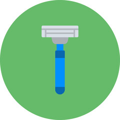 Razor Multicolor Circle Flat Icon