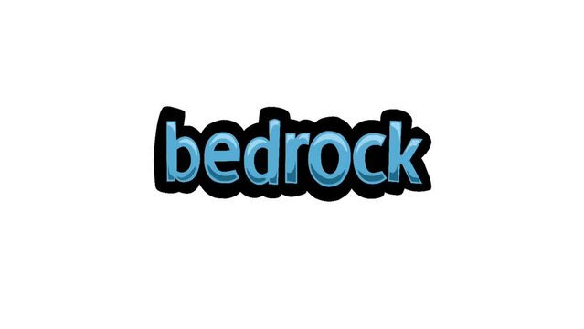 White screen animation video written BEDROCK