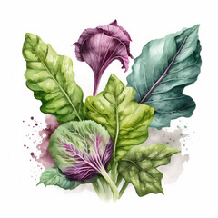 Chicories Illustration in Watercolor Style