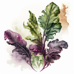 Chicories Illustration in Watercolor Style