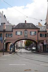 Old street in the center of Augsburg, Germany