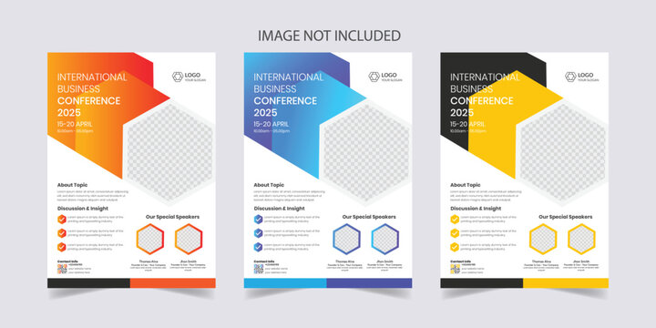 Corporate Business Conference Flyer layout design Template