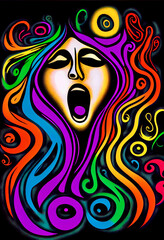 Generative AI abstract render of a mental disorder