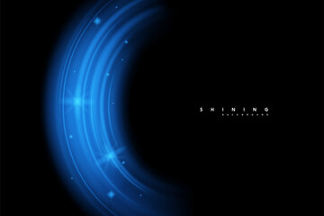 Abstract magic light background. Blue holiday burst