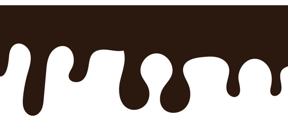 Chocolate drops background. Vector illustration.