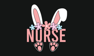 Happy Easter Bunny Vector T-Shirt Design