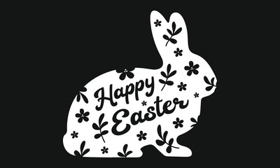 Happy Easter Bunny Vector T-Shirt Design