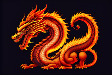 Obraz premium chinese dragon statue