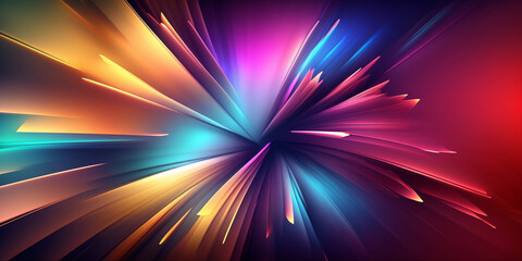 Plakat Abstract light Background, complementar vivid color - AI generative