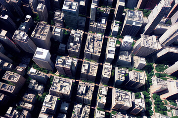 Urban Overhead: Seamless Tile of Captivating Arial Cityscape View - Seamless Tile Background, Tiling Landscape, Tileable Image, repeating pattern