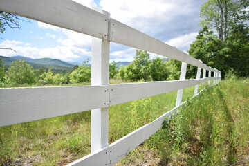 White Picket Fence in the Country