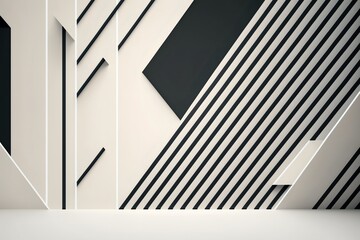 Black and white abstract lines background