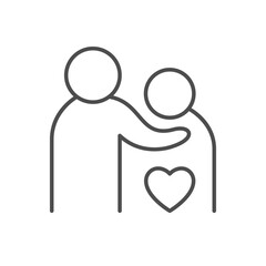Support of person line icon
