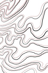 Black red lineart waves hand drawn background pattern illustration