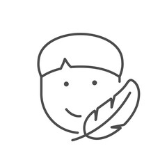 Care about child line icon