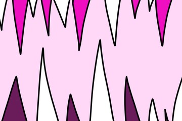 Pink violet zig zag striped illustration