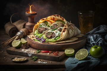 Delicious souvlaki, generative ai