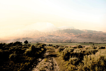 Naklejka premium Wyoming Mountain Range Sunset