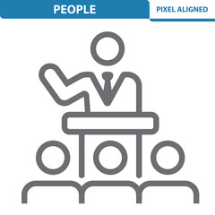 People Icon, Speech, Lecture