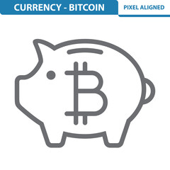 Bitcoin, Crypto, Cryptocurrency, Piggybank Icon